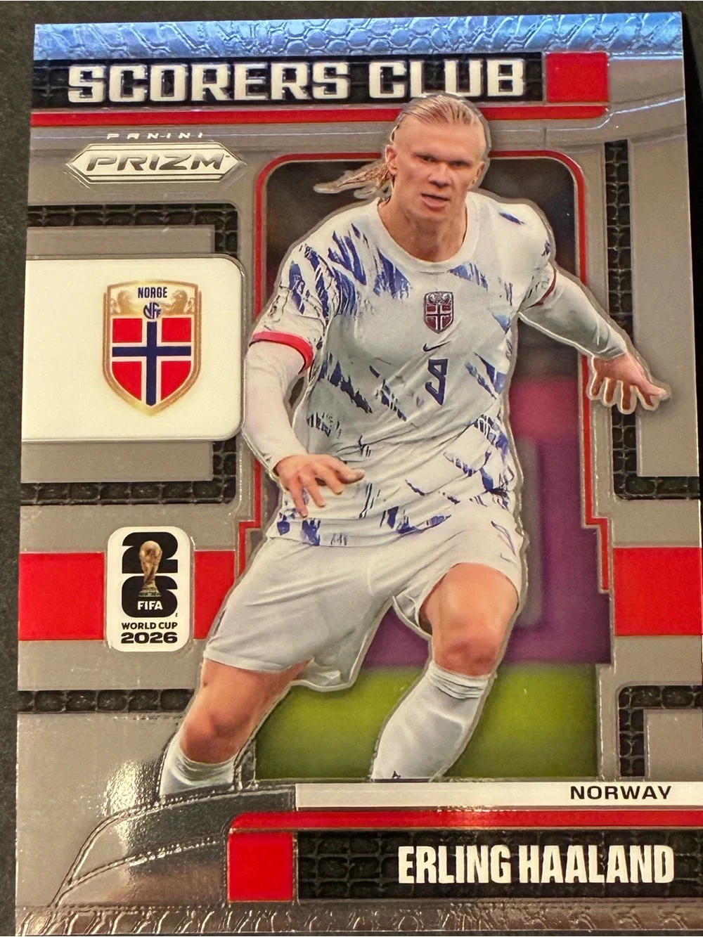 Panini Prizm 2026 Scorers Club Erling Haaland Norway Insert #13 Card